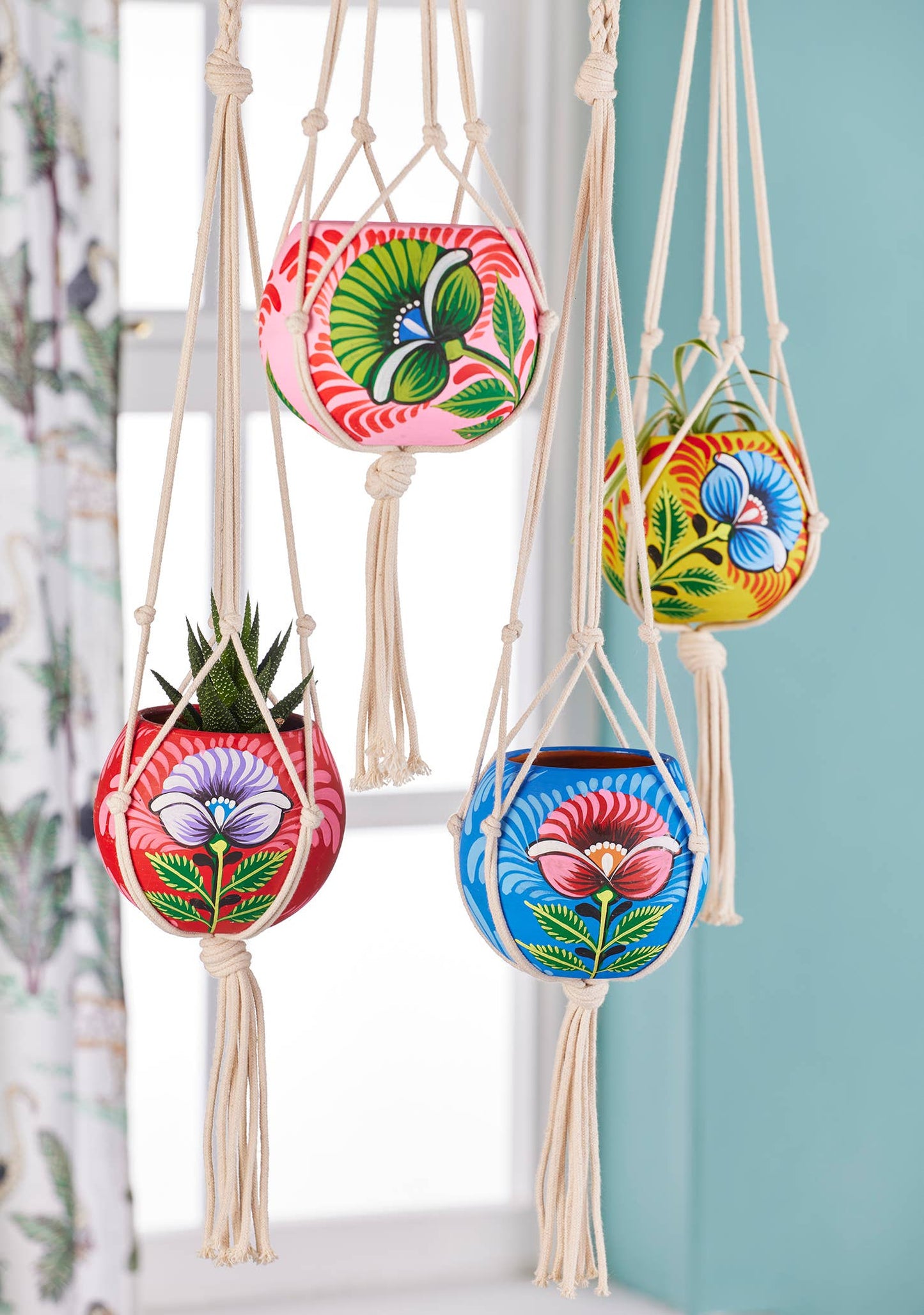 Shapla Handpainted Hanging Planter