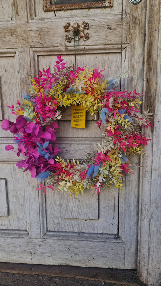 Bright spring wreath.