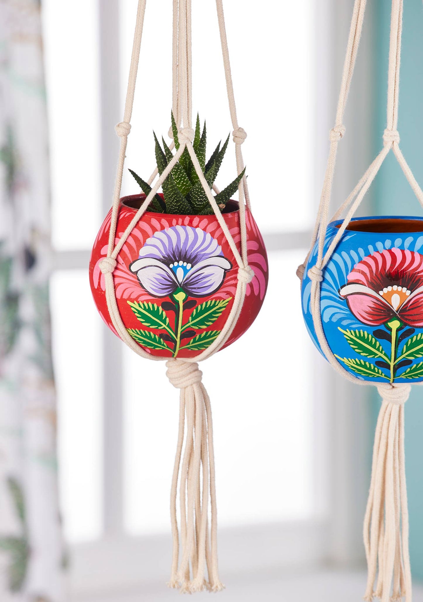 Shapla Handpainted Hanging Planter