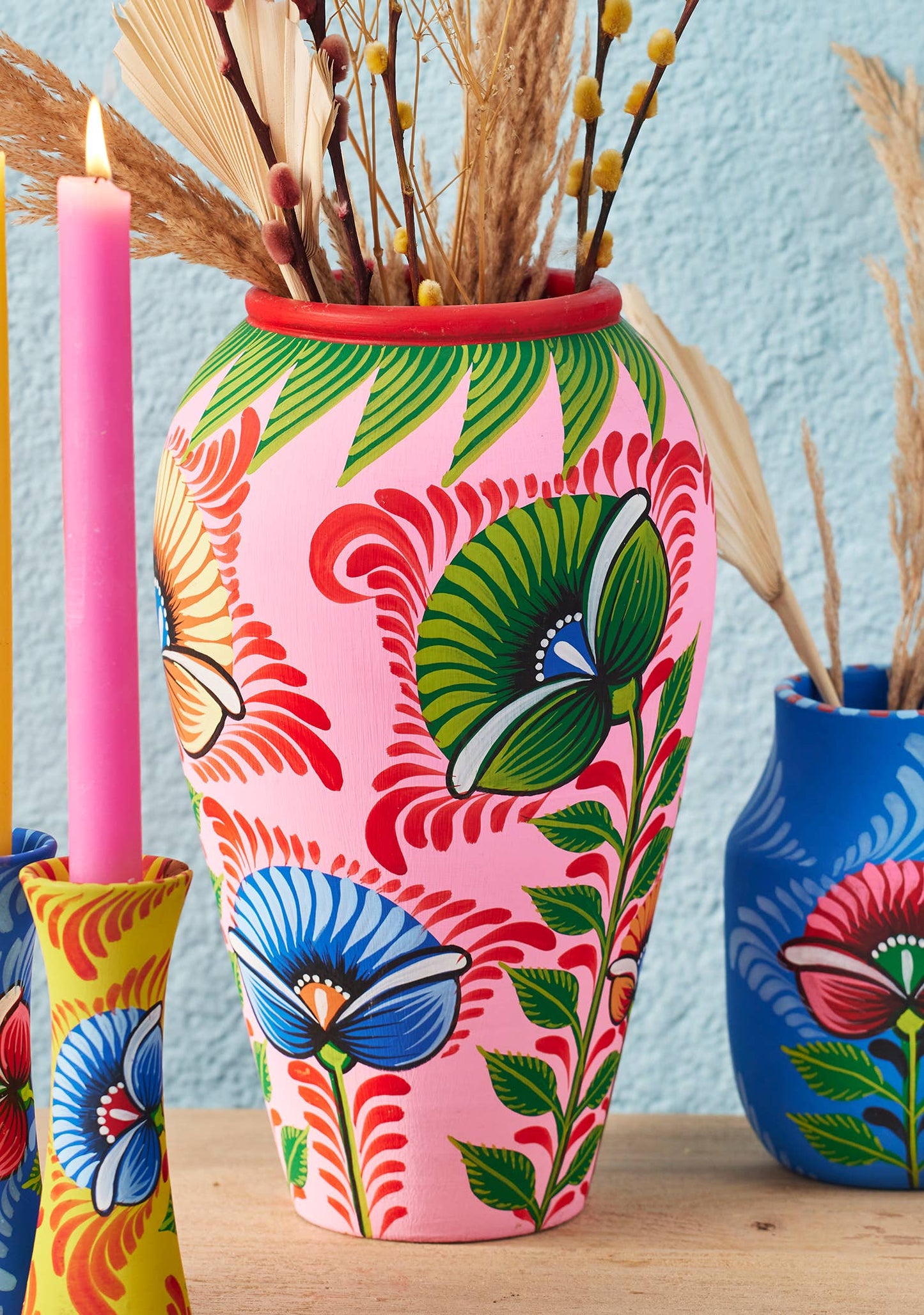 Shapla Handpainted Terracotta Vase