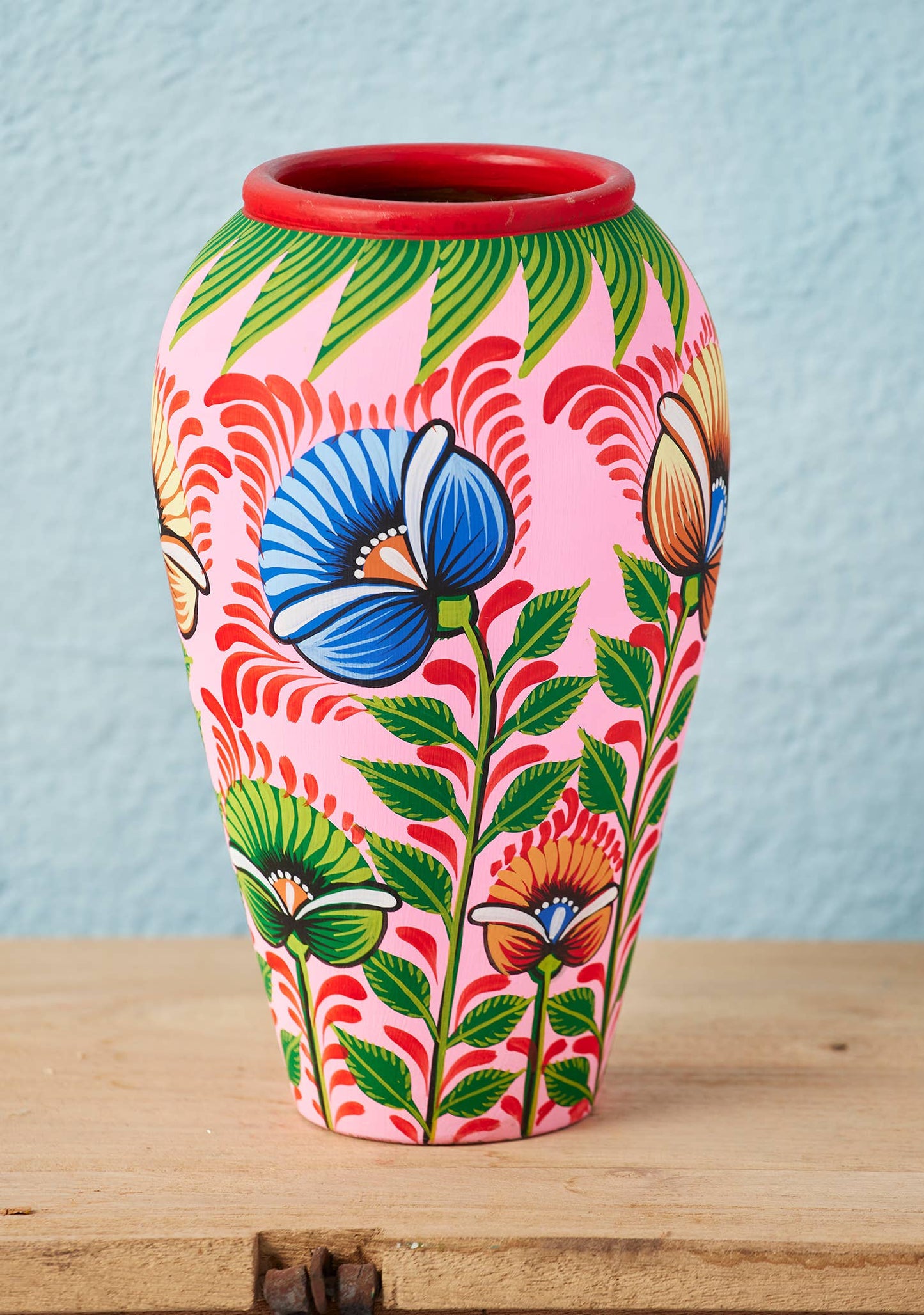 Shapla Handpainted Terracotta Vase