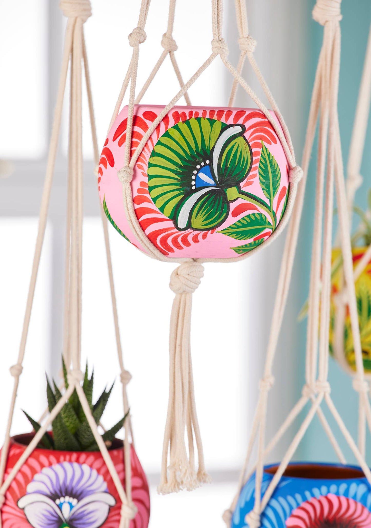 Shapla Handpainted Hanging Planter