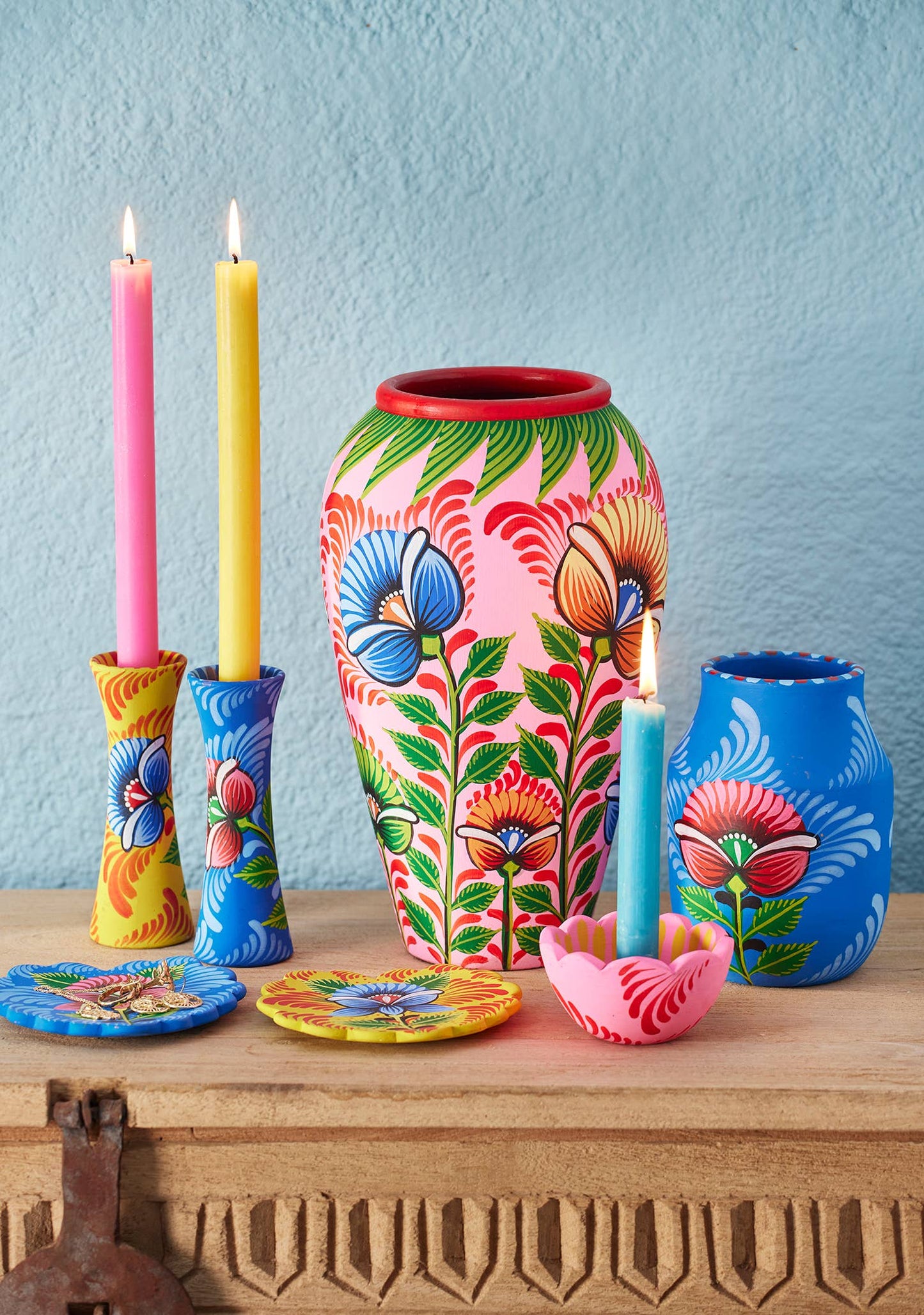 Shapla Handpainted Candle Holder