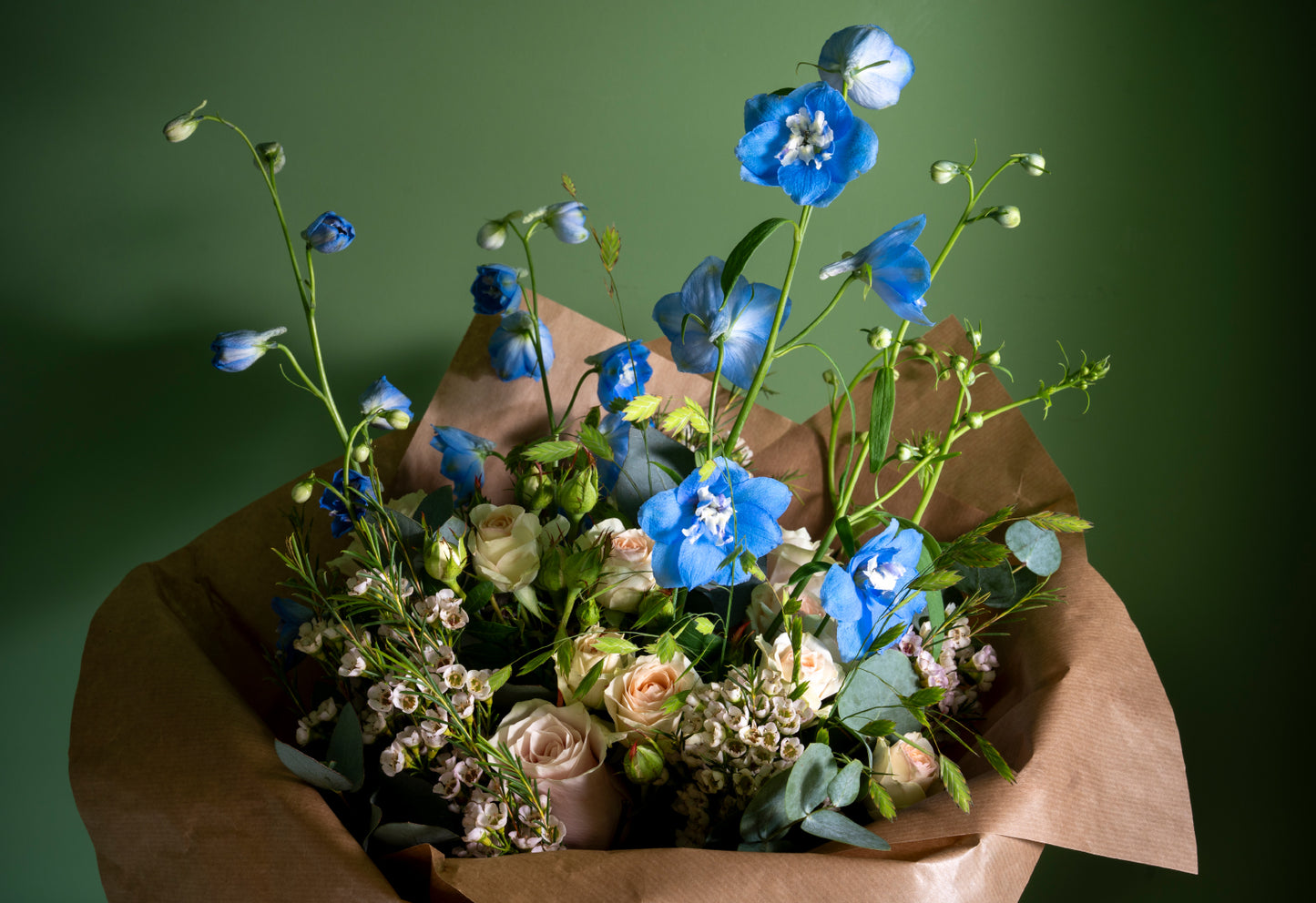 Summer Glow Bouquet: Blues and Pinks