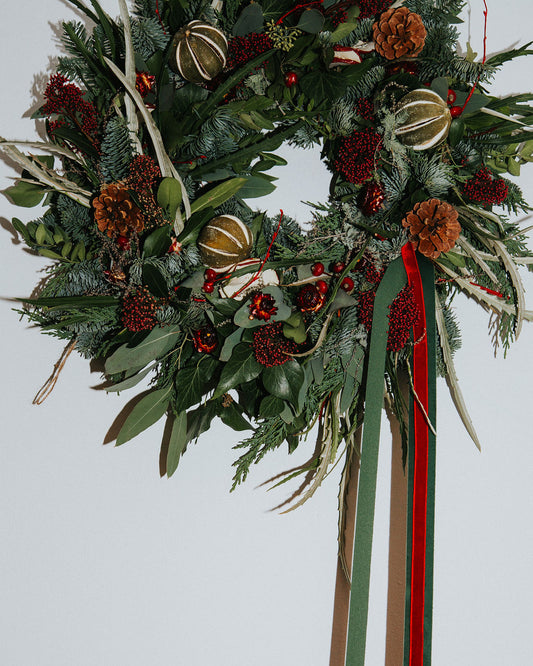 Traditional Red and Green Wreath
