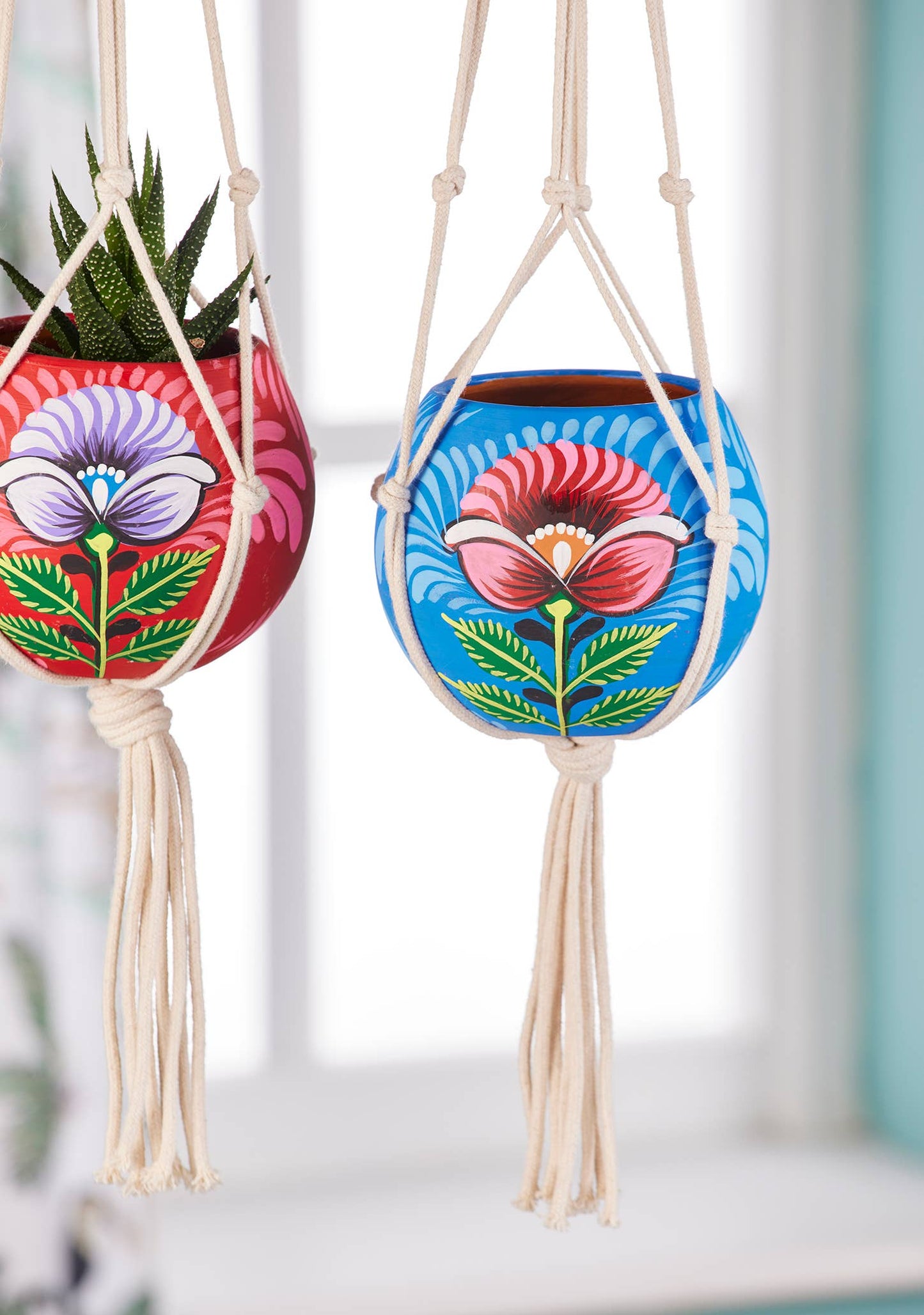 Shapla Handpainted Hanging Planter
