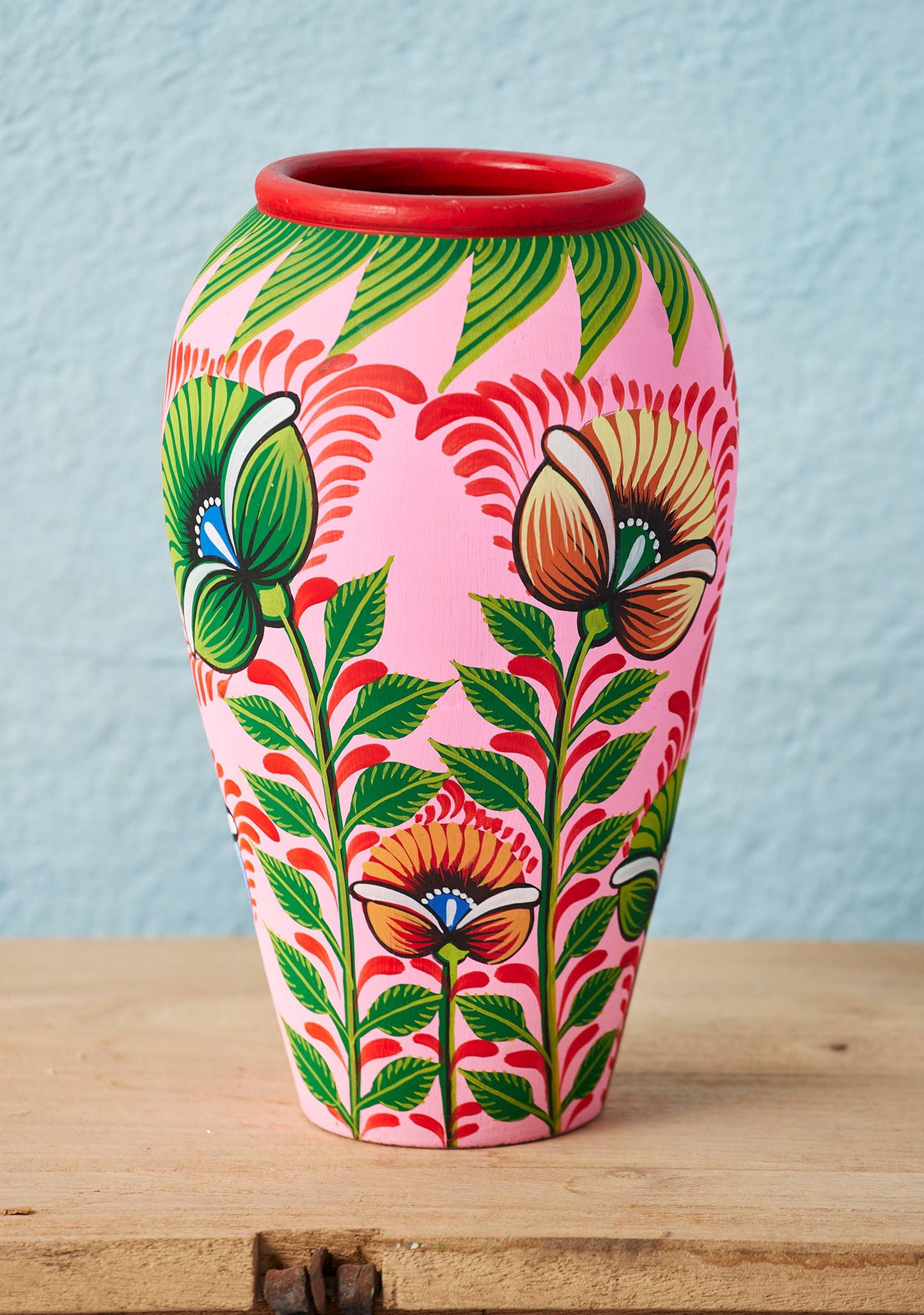 Shapla Handpainted Terracotta Vase