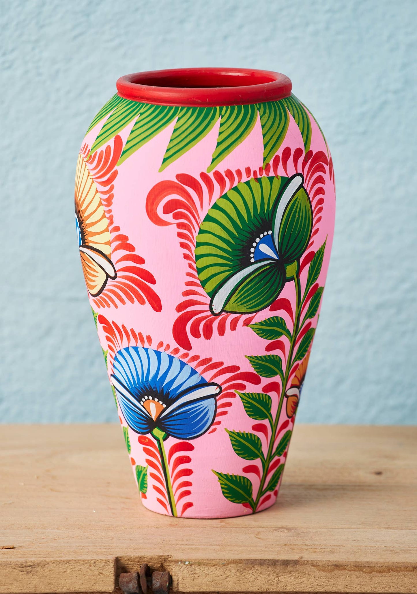 Shapla Handpainted Terracotta Vase